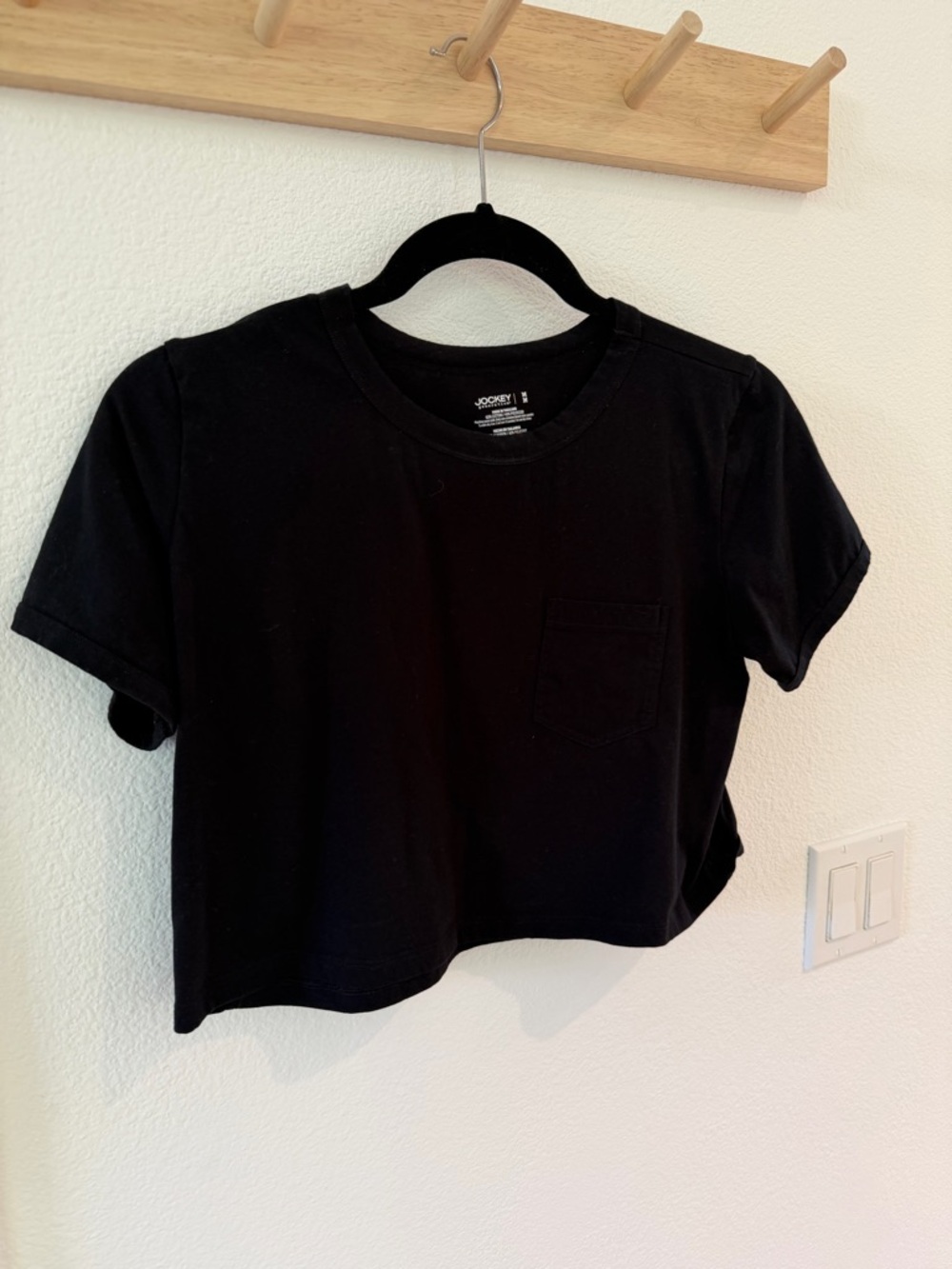 Jockey Black Cropped Pocket Tee